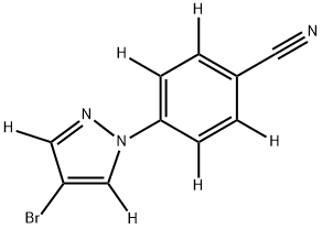 4-(4-bromo-1H-pyrazol-1-yl-3,5-d2)benzonitrile-d4 Structure