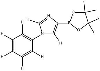 1-(phenyl-d5)-4-(4,4,5,5-tetramethyl-1,3,2-dioxaborolan-2-yl)-1H-imidazole-2,5-d2 Structure