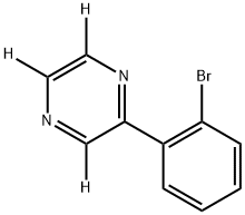 2-(2-bromophenyl)pyrazine-3,5,6-d3 Struktur