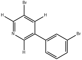 3-bromo-5-(3-bromophenyl)pyridine-2,4,6-d3 Struktur