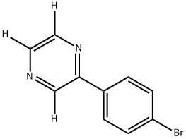 2-(4-bromophenyl)pyrazine-3,5,6-d3 结构式