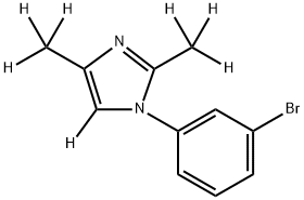 1-(3-bromophenyl)-2,4-bis(methyl-d3)-1H-imidazole-5-d,2256712-61-3,结构式