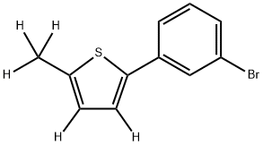 2-(3-bromophenyl)-5-(methyl-d3)thiophene-3,4-d2 结构式