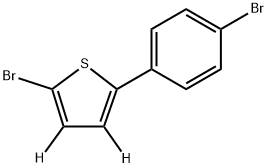 2-bromo-5-(4-bromophenyl)thiophene-3,4-d2 化学構造式