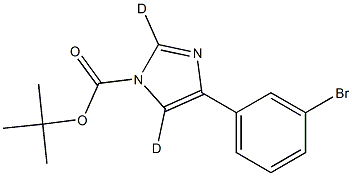 tert-butyl 4-(3-bromophenyl)-1H-imidazole-1-carboxylate-2,5-d2 Structure