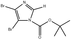 tert-butyl 4,5-dibromo-1H-imidazole-1-carboxylate-2-d,2256713-24-1,结构式