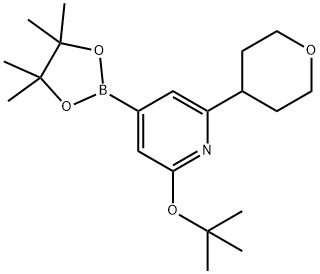 2-(tert-butoxy)-6-(tetrahydro-2H-pyran-4-yl)-4-(4,4,5,5-tetramethyl-1,3,2-dioxaborolan-2-yl)pyridine Structure