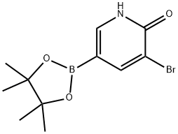 3-bromo-5-(4,4,5,5-tetramethyl-1,3,2-dioxaborolan-2-yl)pyridin-2(1H)-one Structure