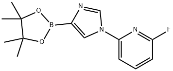 2-fluoro-6-(4-(4,4,5,5-tetramethyl-1,3,2-dioxaborolan-2-yl)-1H-imidazol-1-yl)pyridine Structure