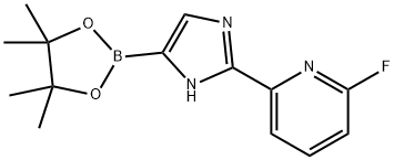 2-fluoro-6-(4-(4,4,5,5-tetramethyl-1,3,2-dioxaborolan-2-yl)-1H-imidazol-2-yl)pyridine 结构式