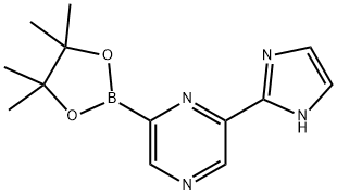 2-(1H-imidazol-2-yl)-6-(4,4,5,5-tetramethyl-1,3,2-dioxaborolan-2-yl)pyrazine Structure