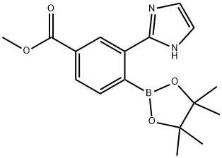 methyl 3-(1H-imidazol-2-yl)-4-(4,4,5,5-tetramethyl-1,3,2-dioxaborolan-2-yl)benzoate Structure