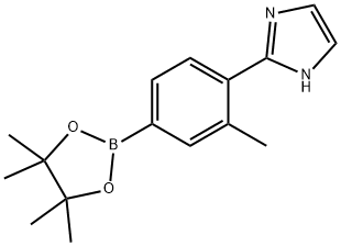 2-(2-methyl-4-(4,4,5,5-tetramethyl-1,3,2-dioxaborolan-2-yl)phenyl)-1H-imidazole,2256755-82-3,结构式