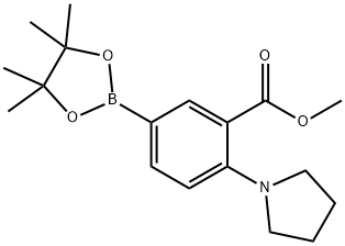 methyl 2-(pyrrolidin-1-yl)-5-(4,4,5,5-tetramethyl-1,3,2-dioxaborolan-2-yl)benzoate|