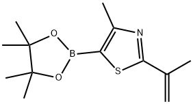 4-methyl-2-(prop-1-en-2-yl)-5-(4,4,5,5-tetramethyl-1,3,2-dioxaborolan-2-yl)thiazole Structure