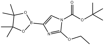 tert-butyl 2-ethoxy-4-(4,4,5,5-tetramethyl-1,3,2-dioxaborolan-2-yl)-1H-imidazole-1-carboxylate 化学構造式