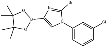 2-bromo-1-(3-chlorophenyl)-4-(4,4,5,5-tetramethyl-1,3,2-dioxaborolan-2-yl)-1H-imidazole 化学構造式