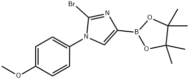 2-bromo-1-(4-methoxyphenyl)-4-(4,4,5,5-tetramethyl-1,3,2-dioxaborolan-2-yl)-1H-imidazole Structure