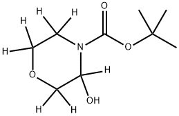 tert-butyl 3-hydroxymorpholine-4-carboxylate-2,2,3,5,5,6,6-d7 Struktur