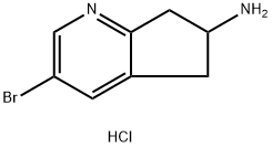 3-Bromo-6,7-dihydro-5H-cyclopenta[b]pyridin-6-amine dihydrochloride Struktur