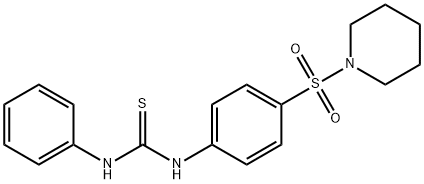 N-phenyl-N'-[4-(1-piperidinylsulfonyl)phenyl]thiourea Struktur