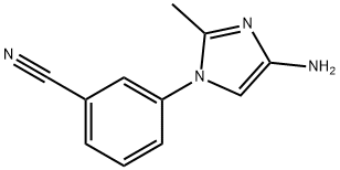 3-(4-amino-2-methyl-1H-imidazol-1-yl)benzonitrile Struktur