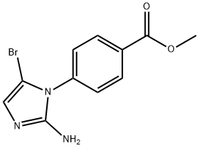 methyl 4-(2-amino-5-bromo-1H-imidazol-1-yl)benzoate Structure