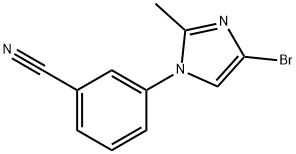 3-(4-bromo-2-methyl-1H-imidazol-1-yl)benzonitrile Structure