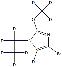 4-bromo-1-(ethyl-d5)-2-(methoxy-d3)-1H-imidazole-5-d 化学構造式