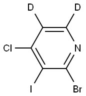 2-bromo-4-chloro-3-iodopyridine-5,6-d2,2294948-94-8,结构式