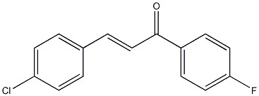 (E)-3-(4-chlorophenyl)-1-(4-fluorophenyl)prop-2-en-1-one 结构式
