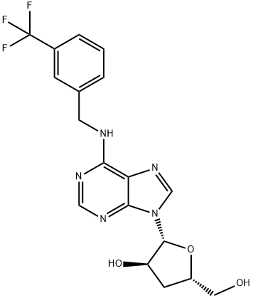 N6-(3-Trifluoromethylbenzyl)-3'-deoxyadenosine Structure