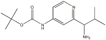 2-(1-Amino-2-methyl-propyl)-pyridin-4-yl-carbamic acid tert-butyl ester Struktur