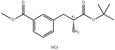 (R)-3-(2-Amino-2-tert-butoxycarbonyl-ethyl)-benzoic acid methyl ester hydrochloride Structure