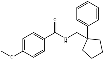 4-methoxy-N-[(1-phenylcyclopentyl)methyl]benzamide,24403-74-5,结构式