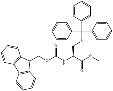 methyl (2R)-2-({[(9H-fluoren-9-yl)methoxy]carbonyl}amino)-3-[(triphenylmethyl)sulfanyl]propanoate 结构式
