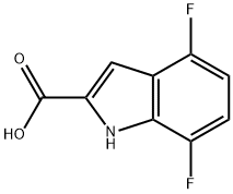 4,7-difluoro-1H-indole-2-carboxylic acid Struktur