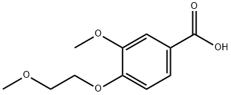 3-methoxy-4-(2-methoxyethoxy)benzoic acid Struktur