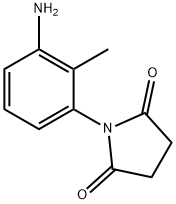 2,5-Pyrrolidinedione, 1-(3-amino-2-methylphenyl)-,268738-23-4,结构式