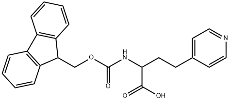 2-({[(9H-fluoren-9-yl)methoxy]carbonyl}amino)-4-(pyridin-4-yl)butanoic acid Struktur