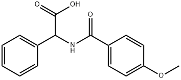 2-[(4-methoxyphenyl)formamido]-2-phenylacetic acid 化学構造式