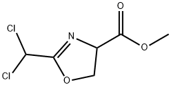 4-Oxazolecarboxylic acid, 2-(dichloromethyl)-4,5-dihydro-, methyl ester 化学構造式
