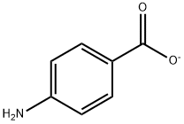 (4-アミノ安息香酸)アニオン 化学構造式