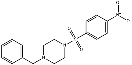 1-benzyl-4-({4-nitrophenyl}sulfonyl)piperazine Struktur