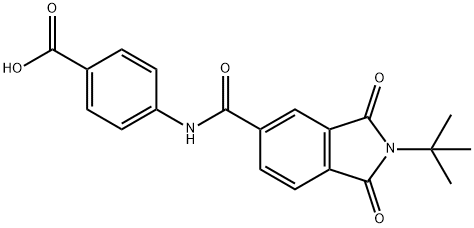 4-{[(2-tert-butyl-1,3-dioxo-2,3-dihydro-1H-isoindol-5-yl)carbonyl]amino}benzoic acid 结构式