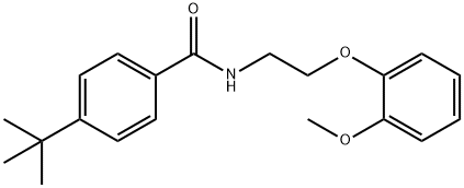 4-tert-butyl-N-[2-(2-methoxyphenoxy)ethyl]benzamide Struktur
