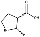 (2S,3S)-2-Methyl-3-pyrrolidinecarboxylic acid 化学構造式