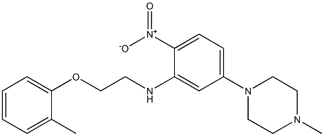 1-(4-nitro-3-{[2-(2-methylphenoxy)ethyl]amino}phenyl)-4-methylpiperazine,296770-20-2,结构式