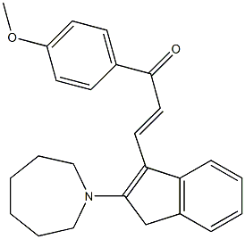3-[2-(1-azepanyl)-1H-inden-3-yl]-1-(4-methoxyphenyl)-2-propen-1-one Struktur