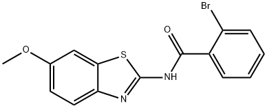 2-bromo-N-(6-methoxy-1,3-benzothiazol-2-yl)benzamide,300569-38-4,结构式